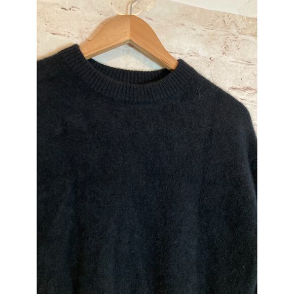 BR Cashmere Sweater Womens Small Black Hi Low Crop Front Pullover Soft Capsule - Picture 3 of 13